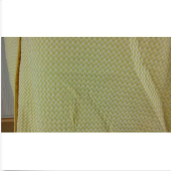 Yellow + White Check Cap Sleeve Button Up Collared Top ~ Tangents Junior's Large - Picture 6 of 7
